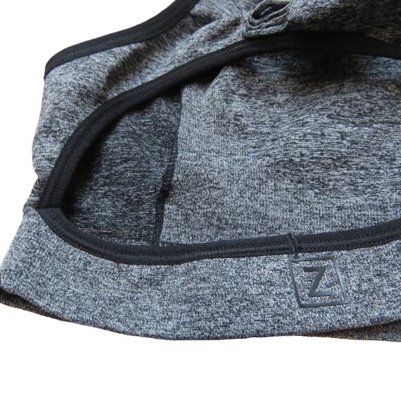 Zobha Heather Gray Cut Out High Neck Sports Bra Small - Picture 8 of 9